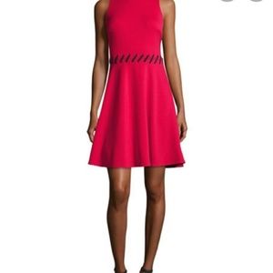 Maggy London - Cosmo Red Braid Waist Dress